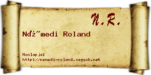Némedi Roland névjegykártya