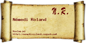 Némedi Roland névjegykártya