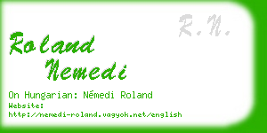 roland nemedi business card